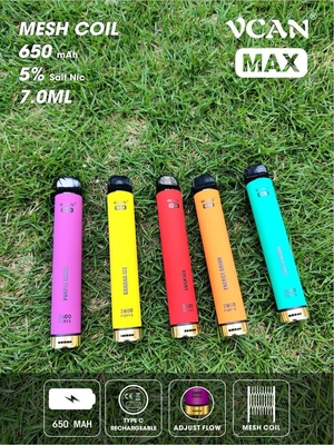 55g 2600 stößt Dampf-Zigaretten 850mah wieder aufladbarer vape Stift Vcan Max Disposable Pod Vape Smoking luft
